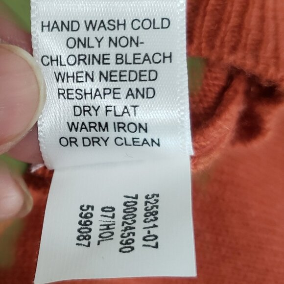 Banana Republic Mens 100% Cashmere V-Neck Sweater rust Orange Large - Picture 4 of 10